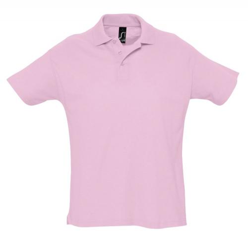 Рубашка поло мужская Summer 170 розовая, размер L