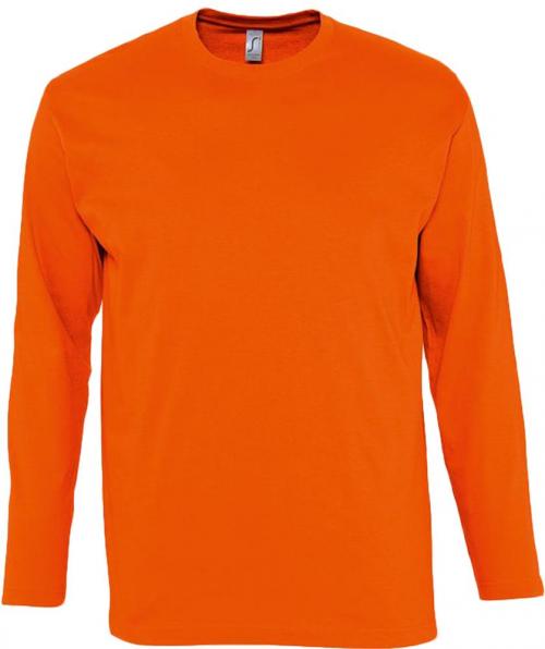 Футболка мужская с длинным рукавом Monarch 150 оранжевая, размер XXL