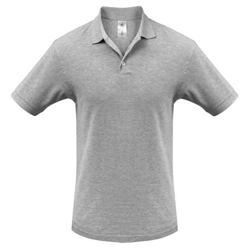 Рубашка поло Heavymill серый меланж, размер S