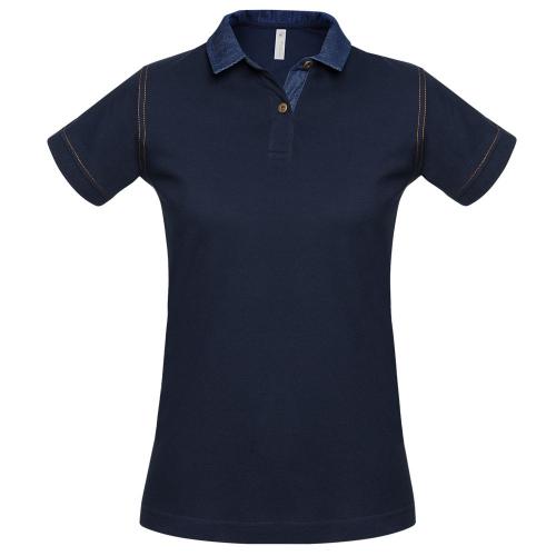 Рубашка поло женская DNM Forward темно-синяя, размер S