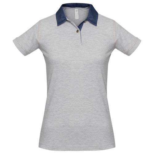 Рубашка поло женская DNM Forward серый меланж, размер M