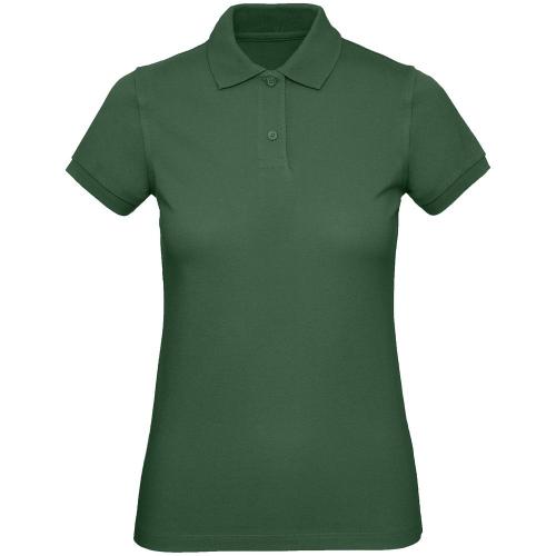 Рубашка поло женская Inspire темно-зеленая, размер XS