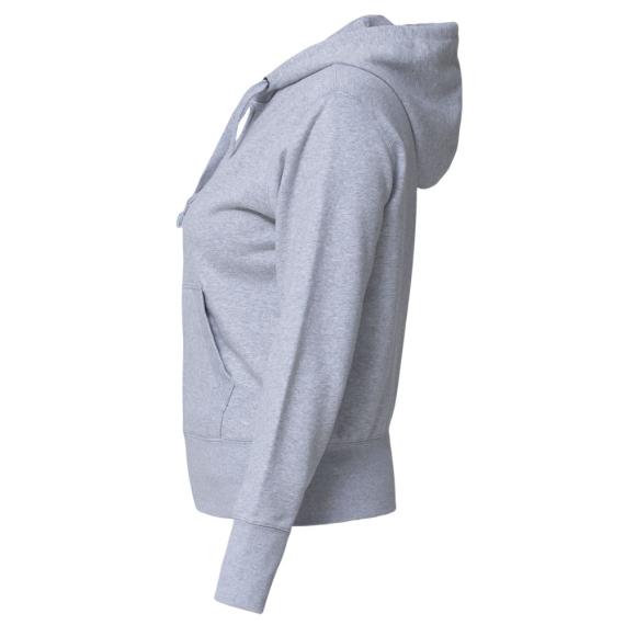 Толстовка женская Hooded Full Zip серый меланж, размер XXL