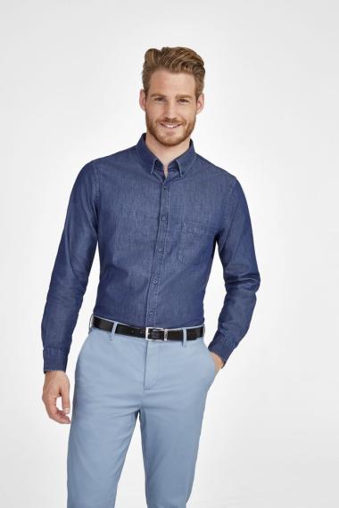 Рубашка мужская Barry Men синяя (деним), размер S
