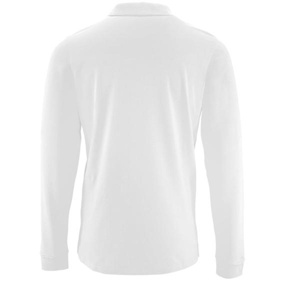Рубашка поло мужская с длинным рукавом Perfect LSL Men белая, размер 3XL
