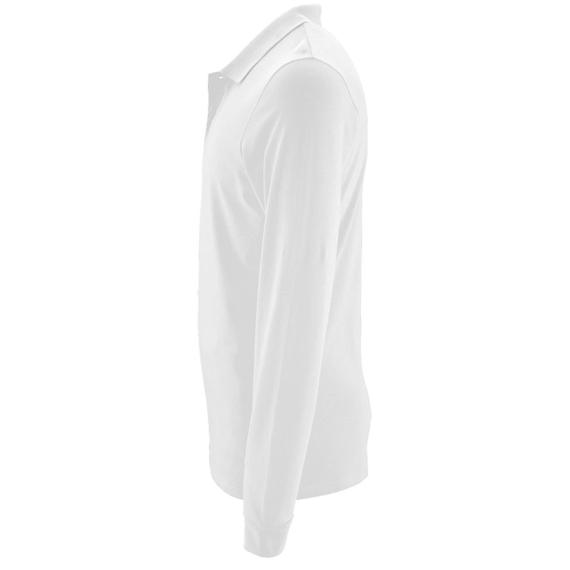 Рубашка поло мужская с длинным рукавом Perfect LSL Men белая, размер 3XL