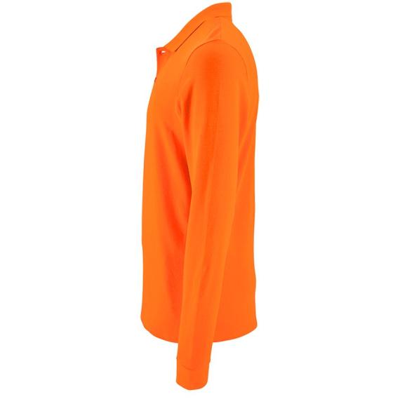 Рубашка поло мужская с длинным рукавом Perfect LSL Men оранжевая, размер 3XL