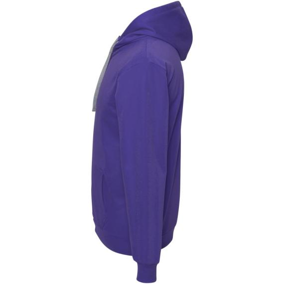 Толстовка с капюшоном на молнии Unit Siverga фиолетовая, размер 3XL