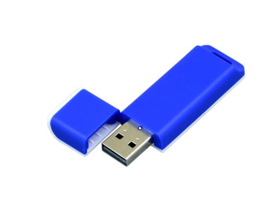 USB 2.0- флешка на 4 Гб с оригинальным двухцветным корпусом