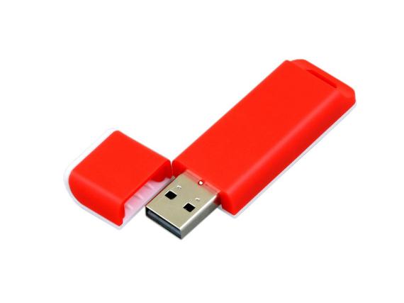 USB 2.0- флешка на 8 Гб с оригинальным двухцветным корпусом