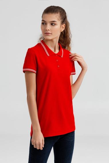 Рубашка поло женская Virma Stripes Lady, красная, размер S