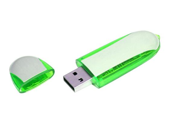 USB 3.0- флешка промо на 128 Гб овальной формы