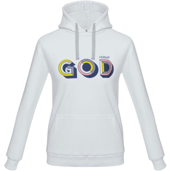 Толстовка с капюшоном «Новый GOD», белая, размер XL