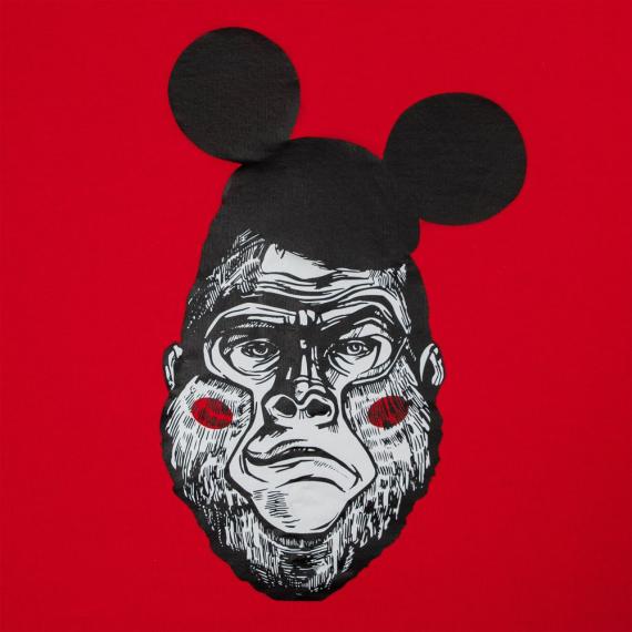 Толстовка Monkey Mouse, красная, размер XXL
