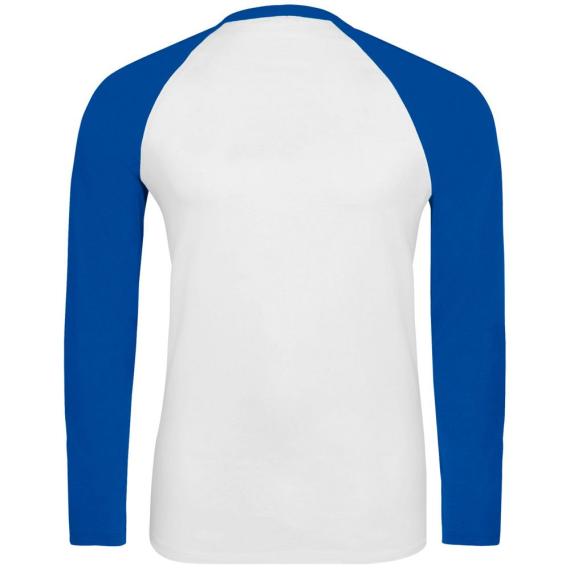 Футболка с длинным рукавом «Дно дна», белая с ярко-синим, размер M
