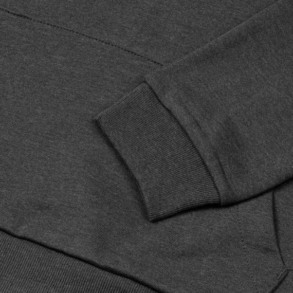 Толстовка с капюшоном унисекс Hoodie, серый меланж (антрацит), размер L