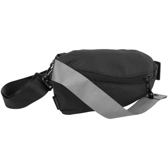 Поясная сумка tagBag со светоотражающим элементом, черная