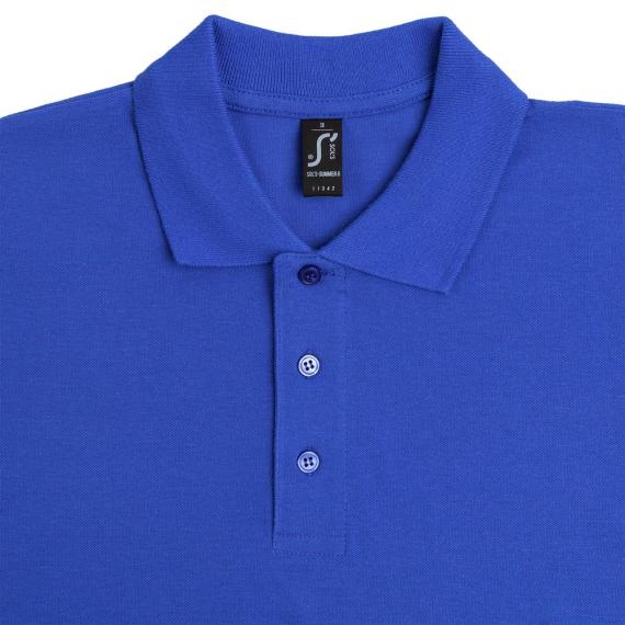 Рубашка поло мужская Summer 170 ярко-синяя (royal), размер S