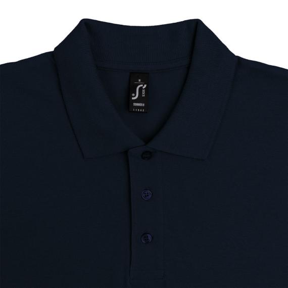 Рубашка поло мужская Summer 170 темно-синяя (navy), размер XL