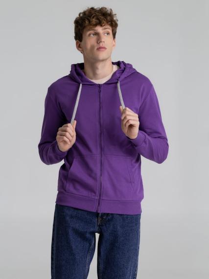 Толстовка с капюшоном на молнии Unit Siverga фиолетовая, размер XL