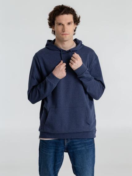 Толстовка с капюшоном унисекс Hoodie, синий меланж, размер 3XL