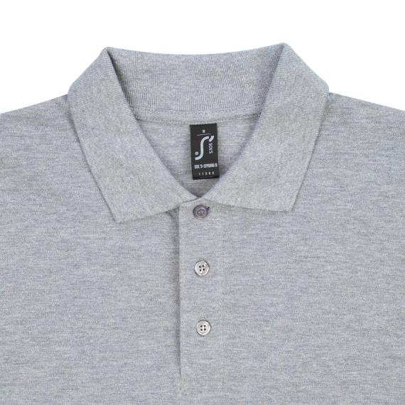 Рубашка поло мужская Spring 210 серый меланж, размер L