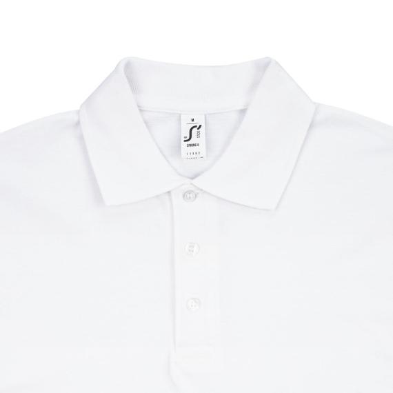 Рубашка поло мужская Spring 210 белая, размер XXL