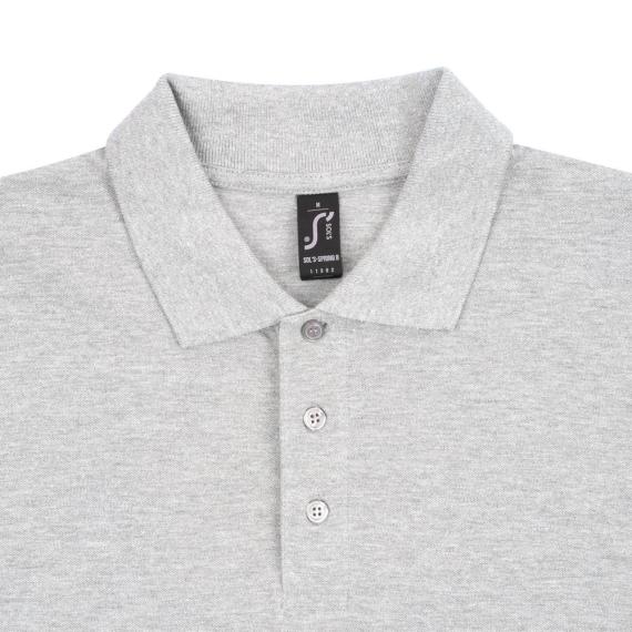 Рубашка поло мужская Spring 210 светло-серый меланж, размер S