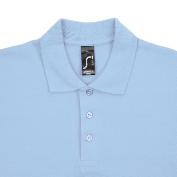 Рубашка поло мужская Spring 210 голубая, размер XXL