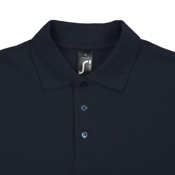 Рубашка поло мужская Spring 210 темно-синяя (navy), размер L