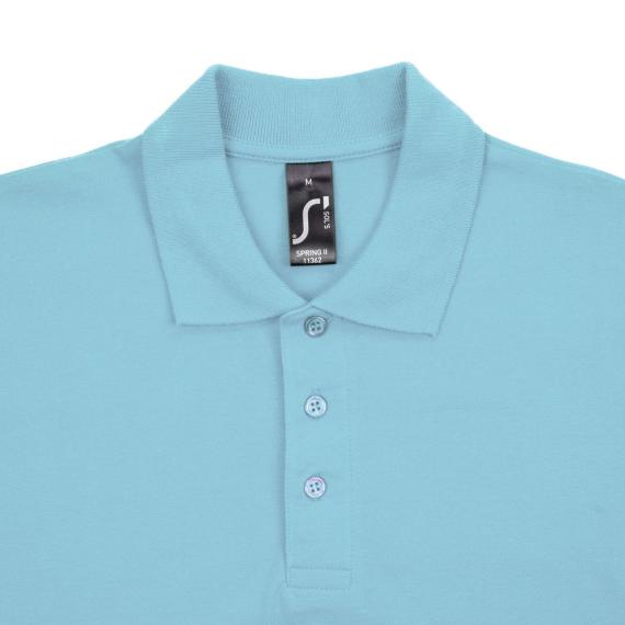 Рубашка поло мужская Spring 210 бирюзовая, размер L