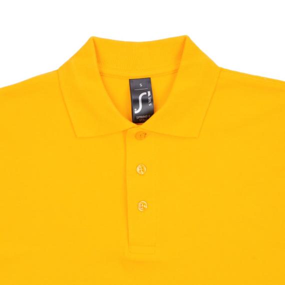 Рубашка поло мужская Spring 210 желтая, размер XXL