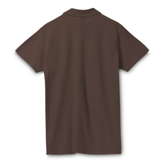 Рубашка поло мужская Spring 210 шоколадно-коричневая, размер S