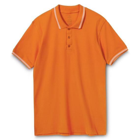 Рубашка поло Virma Stripes, оранжевая, размер XXL