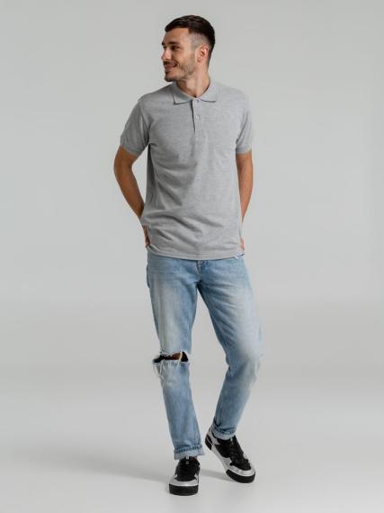 Рубашка поло мужская Virma Premium, серый меланж, размер M