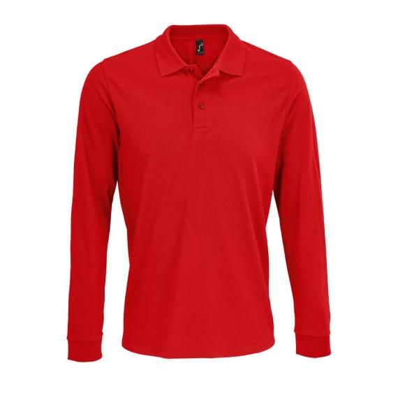 Рубашка поло с длинным рукавом Prime LSL, красная, размер XS