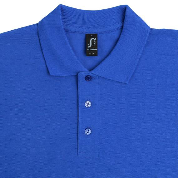 Рубашка поло мужская Summer 170 ярко-синяя (royal), размер L