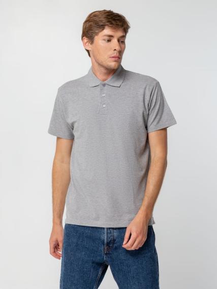 Рубашка поло мужская Spring 210 серый меланж, размер M