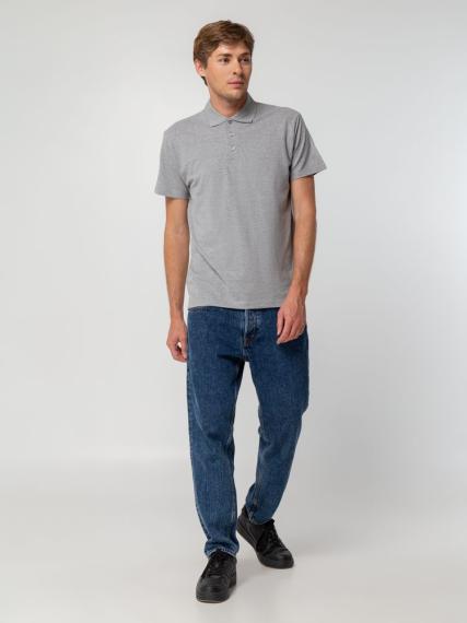 Рубашка поло мужская Spring 210 серый меланж, размер 4XL
