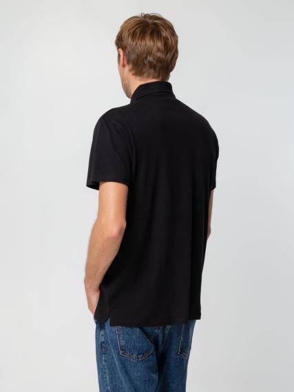 Рубашка поло мужская Spring 210 черная, размер 3XL