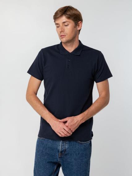 Рубашка поло мужская Spring 210 темно-синяя (navy), размер S