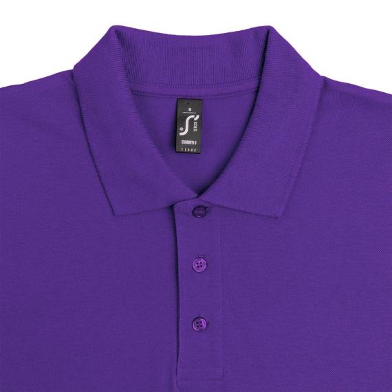 Рубашка поло мужская Summer 170 темно-фиолетовая, размер XXL
