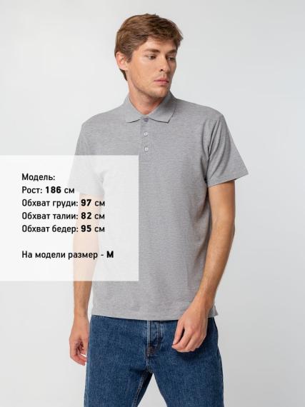 Рубашка поло мужская Spring 210 серый меланж, размер 3XL