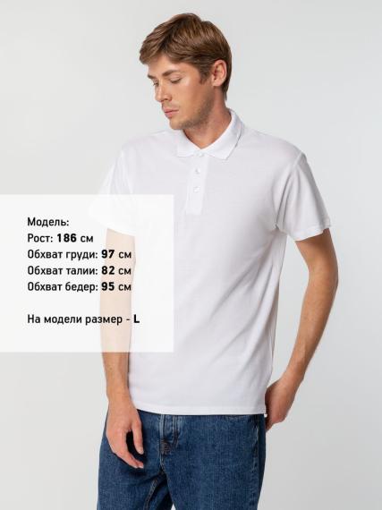 Рубашка поло мужская Spring 210 белая, размер M