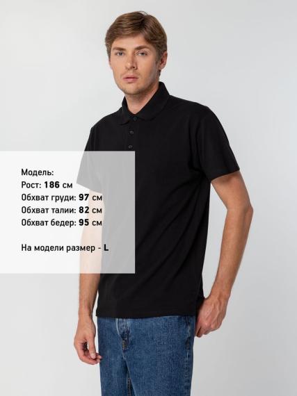 Рубашка поло мужская Spring 210 черная, размер XL