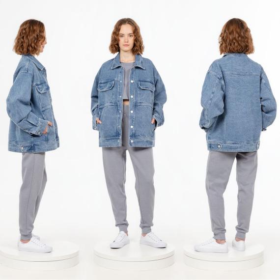 Куртка джинсовая O2, голубая, размер XL/XXL