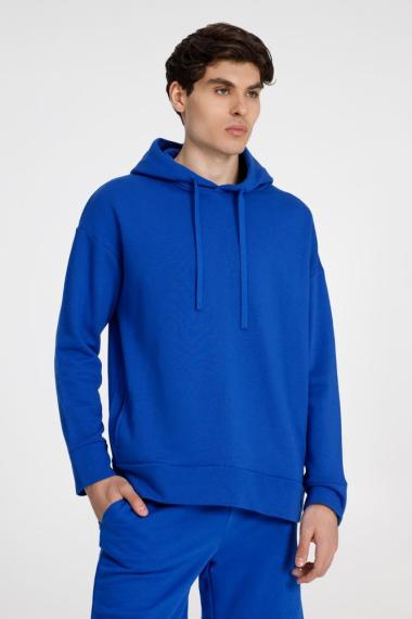 Худи унисекс H2, синее, размер XL/XXL