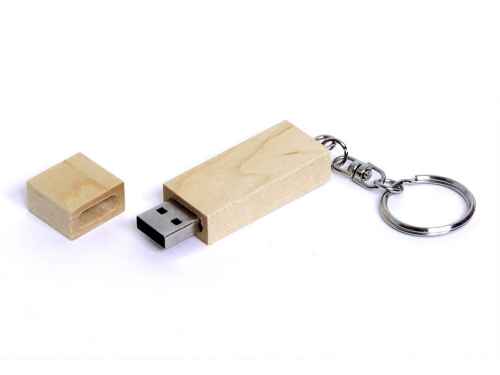 USB 2.0- флешка на 16 Гб прямоугольная форма, колпачок с магнитом