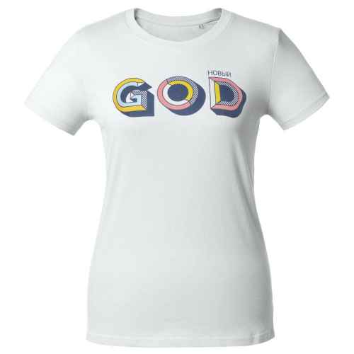 Футболка женская «Новый GOD», белая, размер XL
