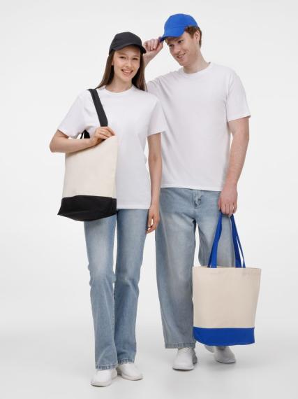 Сумка для покупок на молнии Shopaholic Zip, неокрашенная с синим